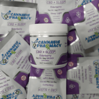 Cannabis Pharmacy CBD Sleep Gummies | 10mg CBD + 10mg CBN + 5mg Melatonin - Blood Orange - 30ct