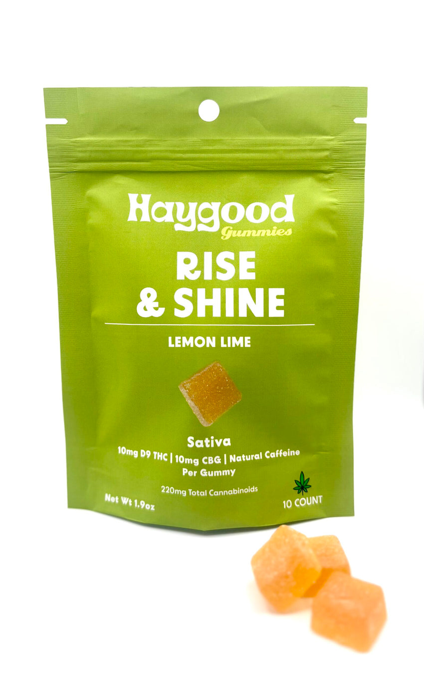 Rise & Shine CBG & Delta 9 THC Live Resin Gummies – Sativa - Lemon Lime