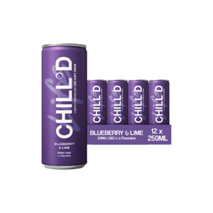12 x CHILL°D 20mg CBD Sparkling Blueberry & Lime