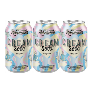 12 x Rebelicious 15mg CBD Cream Soda Sparkling Soft Drink