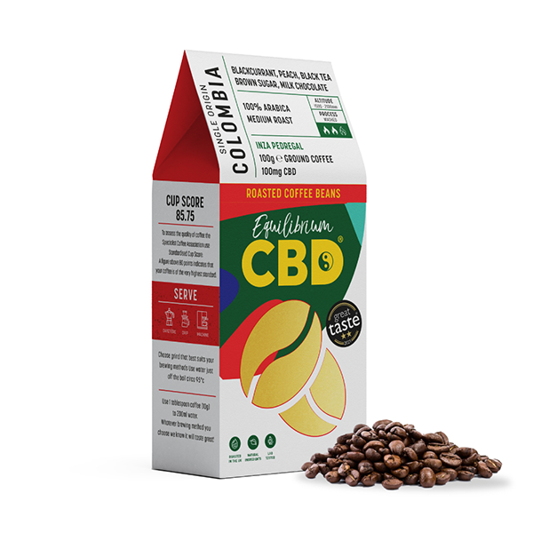 Equilibrium CBD 100mg Full Spectrum Whole Coffee Beans
