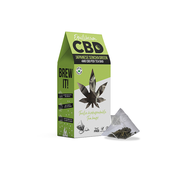 Equilibrium CBD 48mg Full Spectrum Japanese Sencha Tea Bags (BUY 2 GET 1 FREE)