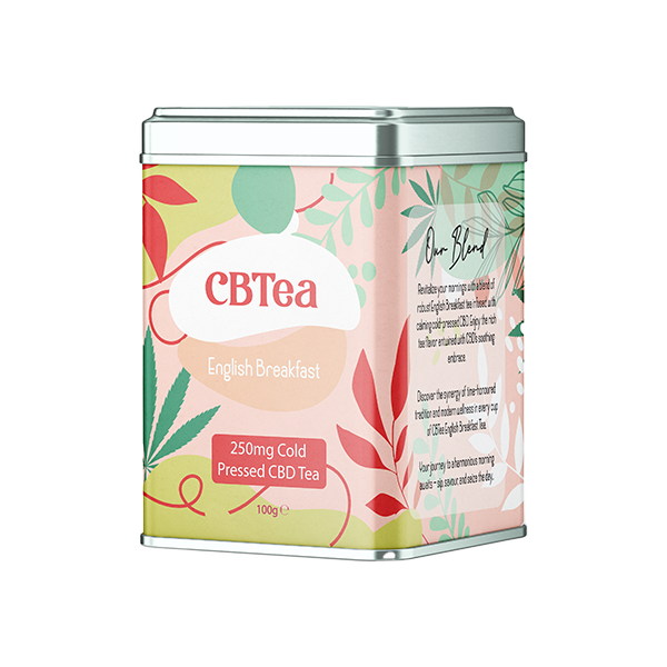 CBTea 250mg Cold Pressed Full Spectrum CBD English Breakfast Tea