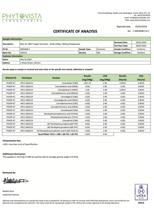 Why So CBD? 1000mg Broad Spectrum CBD Small Vegan Gummies - 11 Flavours