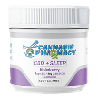Cannabis Pharmacy | Sleep Light Gummies | 5mg CBN + 5mg CBD + 2.5mg Melatonin - Elderberry - 60ct