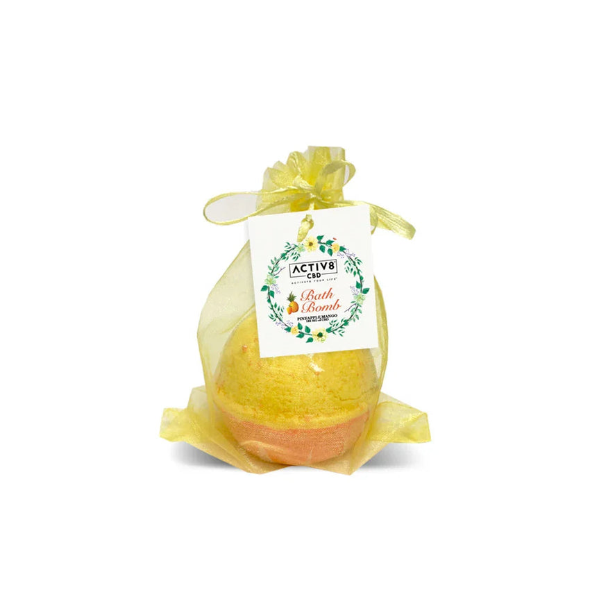 ACTIV8 CBD Bath Bomb: Pineapple Mango - 100mg CBD